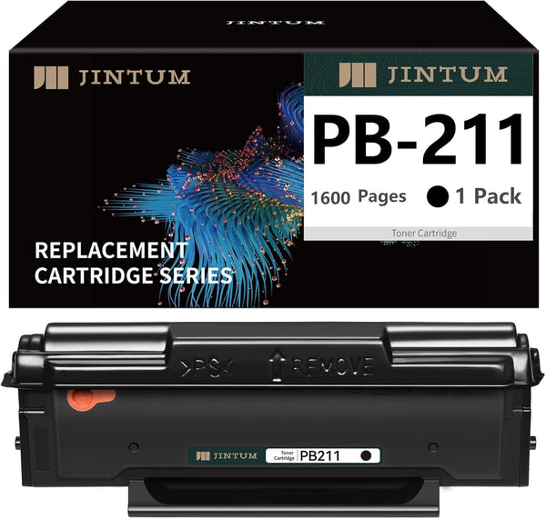 JINTUM PB-211 Toner Cartridge Replacement for Pantum PB-211 PB-211EV, 1 Pack (1600 Pages) for P2502W M6552NW M6600NW