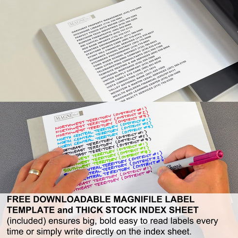 Ultimate Office MagniFile Extra-Capacity Hanging File Folders, Letter Size, 1" Box-Bottom, Set of 8 with Bungee Cord