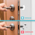 Strongest 7 Pieces Home Wall Door Handle Stopper Set, White Silicone Door Knob, Round Wall Shield Cushion