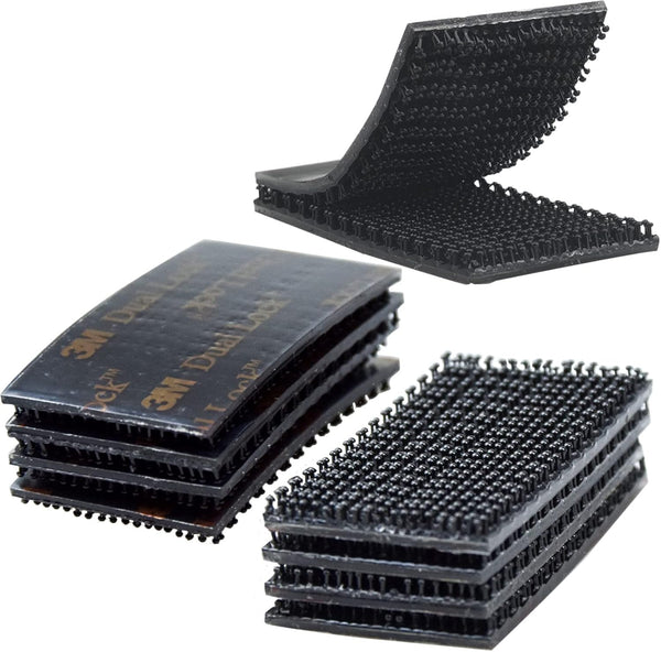 Dual Lock Fastener 1in x 2in, 8pcs Reclosable Interlocking Tape Heavy Duty, Adhesive Hook Lock for Indoor Outdoor