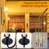9.6" 16.5" Set Stairway(Black,2 Set) Tessco for you Metal Wall Mount Candle Sconces with LED Flameless Taper Candles