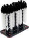 Bonsicoky Glass Washer Brush Cleaner Bristle Brush with 3 Brushe Heads &