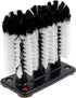 Bonsicoky Glass Washer Brush Cleaner Bristle Brush with 3 Brushe Heads &