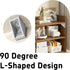 bociloy 40PCS 20x20x15mm 90 2 Plastic Corner Braces, Degree Small L-Shaped Brackets, Holes Right Angle Shelf Brackets