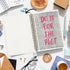 Trendy Positive Affirming Notebook - Do It for The Plot, Retro Newspaper Aesthetic, Spiral Bound