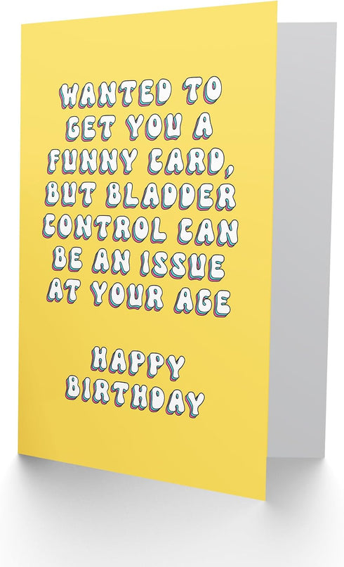 Artery8 Birthday Card Bladder Control Age Issue Fun Funny Happy Joke Humour For Grandma Gran Granny Nan Nanna Greeting
