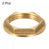 uxcell G1 Lock Nut with Flange, Hex Brass Female Locknut for Plumbing, 2pcs
