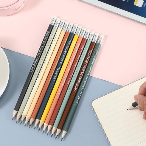 Fumete 72 Pcs Back to School Gifts for Students, Motivational Pencils with Inspirational Sayings, Bulk #2 HB Wood