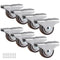 Skelang 8-Pack Rigid Caster 1" Wheels - Low Profile Fixed Caster for Trundle Bed, Cabinet, Drawer