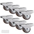 Skelang 8-Pack Rigid Caster 1" Wheels - Low Profile Fixed Caster for Trundle Bed, Cabinet, Drawer