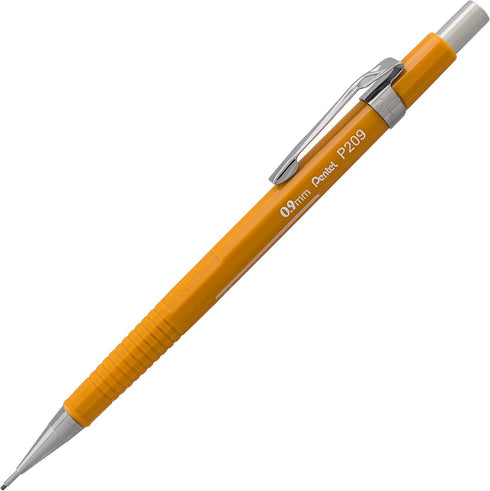 Pentel Sharp Mechanical Drafting Pencil, 0.9 mm, Yellow Barrel, 2/Pack