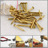 newlng 500pcs Tiny Round Head Nail Fasteners for String Art, 1 X 10mm/0.04"X0.4"(DXL), Gold Hand-Made Hardware