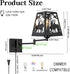 Dimmable Dimmer Rustic Plug in Deer Wall Sconces, Swing Arm Wall Lamp with Plug in Cord and On/Off Rotary Switch