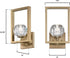 6131000 Westinghouse Zoa Contemporary One Light LED Indoor Wall Fixture, Brushed Brass Finish, Crystal Glass