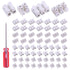 100Pcs 2P CH2 + 3P CH3 Quick Connector Spring Wire Connector - Screw Terminal Barrier Block for LED Strip Light Wire