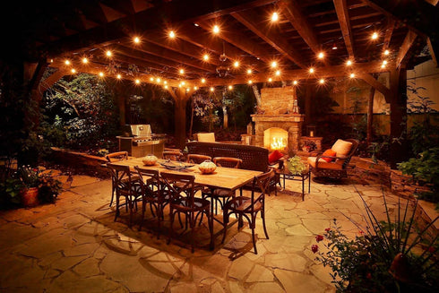 Lampat 50 Bulb 50Ft G40 Bulbs-UL Commercial String Lights, LED Lights Globe String Lights with Listd for Indoor/Outdoor
