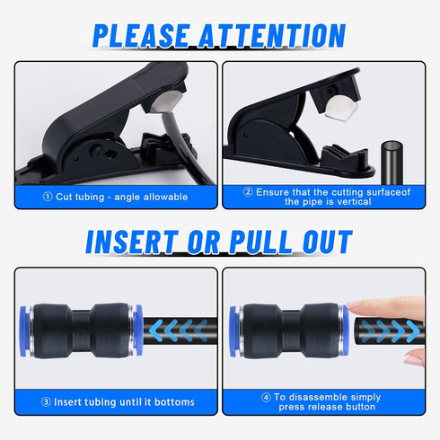 53 Pcs Quick Connect Air Hose Fittings Kit, 1/8" 1/4" 3/8" 1/2" Air Line Quick Connect Fittings with NPT Thread