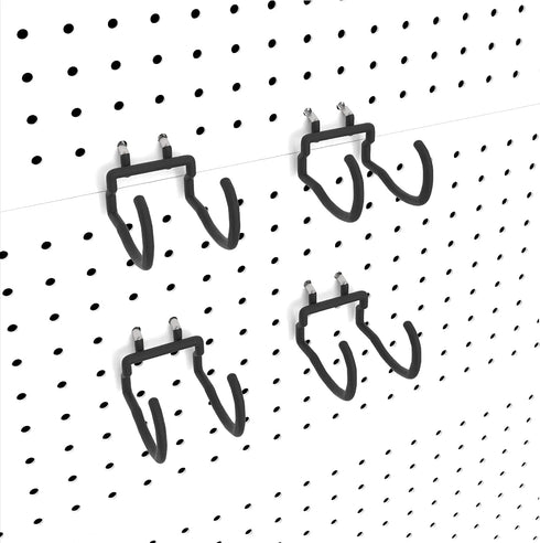 unp POETISKE Peg Board Tool Utility Hooks Pegboard Accessories 4PC Black Shovel