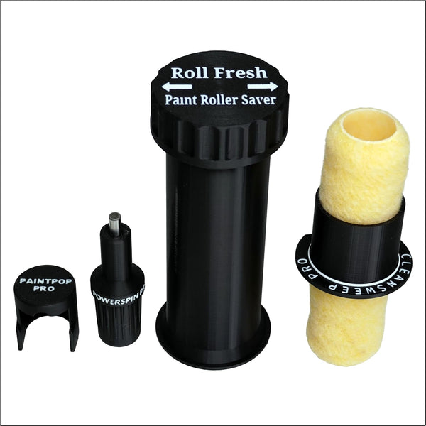 Generic Smart Paint Roller Cleaning & Storage Tool Bundle PowerSpin Pro Roller Cleaner,