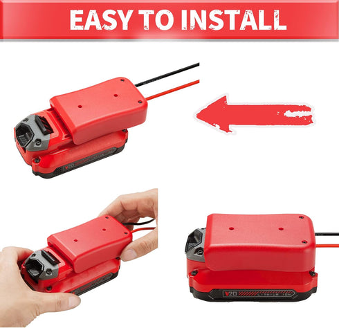 Power Wheel Adapter for Craftsman V20 20V Battery with Fuse & Wire Terminal for DIY RC Trucks
