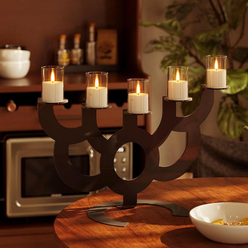 12Pack (2"X3") VIODAIM Flickering Flameless LED Candles with Timer, Battery Powered - Small Pillar & Votive, Clear
