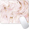 IMAYONDIA Pink Rose Gold Marble Mousepad - Custom Small Portable Office Anti-Slip Rubber Base Wireless Mouse Pad