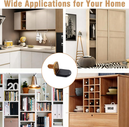 40 1/4 Inch Closet, Pcs Shelf Support Pegs, L-Shaped Metal Shelf Pins with Protective Rubber Sleeves, Cabinet Hardware