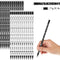 Music Note Pencils, Music Themed Round White Black Pencils with Eraser for School Office Supplies, 7 Inches (48 Pieces)