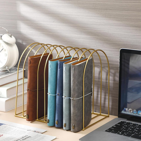 Kosiz 2 Pcs Large Desktop Document Holder, 9 Slots Metal Wire File Sorter, Mail Organizer for School, Office, Home