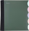Mintra Office Durable PREMIUM Spiral Notebook, Green Olive, 5 Subject (8.5in x 11in)