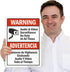 SmartSign-S-9392-AL-14 "Warning - Audio & Video Surveillance On Duty At All Times" Bilingual Sign | Aluminum 10" x 14"