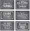 Hadley Designs 24 Chalkboard Thank You Cards | Envelopes, Great Note for Adult Funeral Sympathy or Gift Gratitude
