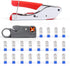 Knoweasy Compression Tool Kit - Coaxial Cable Crimper, Cutter with 20pcs Connectors for RG59/RG6 Coaxial Connections