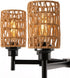24.8" 6-Light Dimmable Rustic Retro Ceiling Light Ceiling Mount Lamp, Chandeliers, for The Living Room, Dining Room