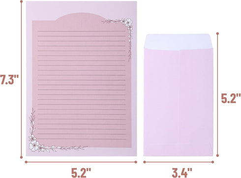 Set 5.2" 7.3", 60 30 Mr. Pen- Stationery Writing Paper with Envelopes, x Letter Sheets & Envelopes, Smooth Printable