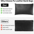 Hoiny 2 Pack 11x6.1 Inch Money Bags with Zipper, PU Leather Cash Pouch, Secure Bank Bag for Coins, Bills, Checks