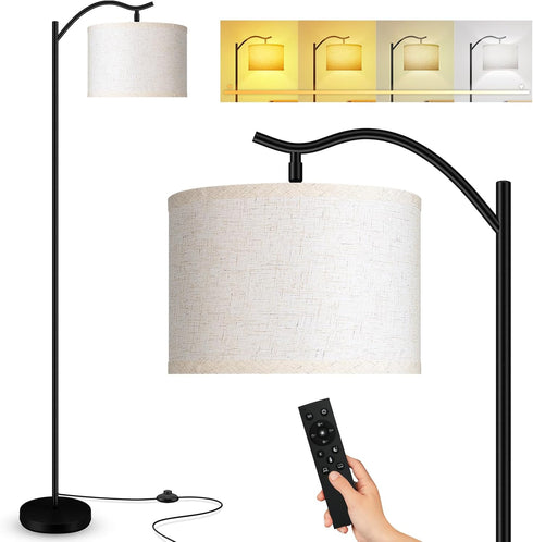 BoostArea Floor Lamp for Living Room,Arc Floor Lamp with Remote Control,Stepless Dimmable