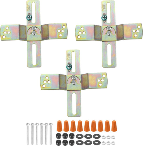 PATIKIL Light Fixture Mounting Bracket, 3set Ceiling Wall Light Crossbar 180 Rotation