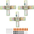 PATIKIL Light Fixture Mounting Bracket, 3set Ceiling Wall Light Crossbar 180 Rotation