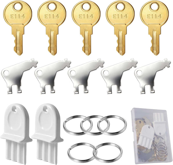 17Pcs Paper Towel Dispenser Key with Metal Rings Universal Toilet Tissue Dispenser