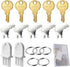 17Pcs Paper Towel Dispenser Key with Metal Rings Universal Toilet Tissue Dispenser