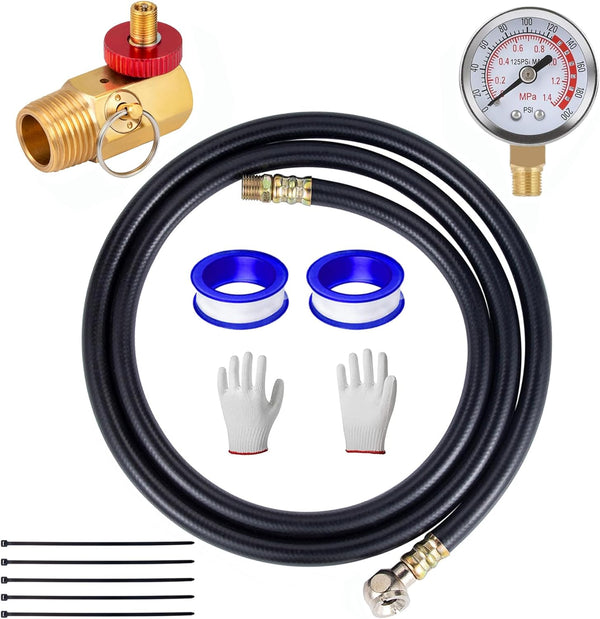 5 Feet Air Tank Repair Kit with Safety Valve, Performance Tool W10058 Air Tank Valve Kit with Hose Assembly