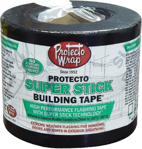 Protector Wrap Super Stick Building Tape, 6”x75