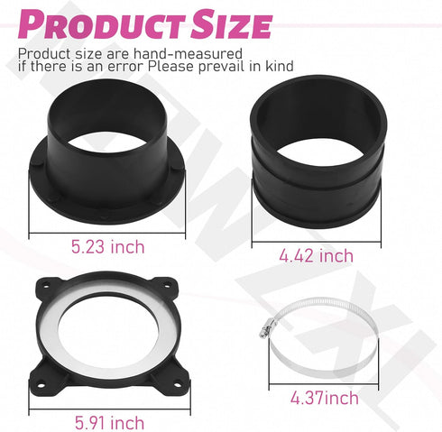 MOWZXL 4" Surface Mount Dustport Steel Ring Receiver for Dust Collection, Magnetic Dust Collection Powerful Suction