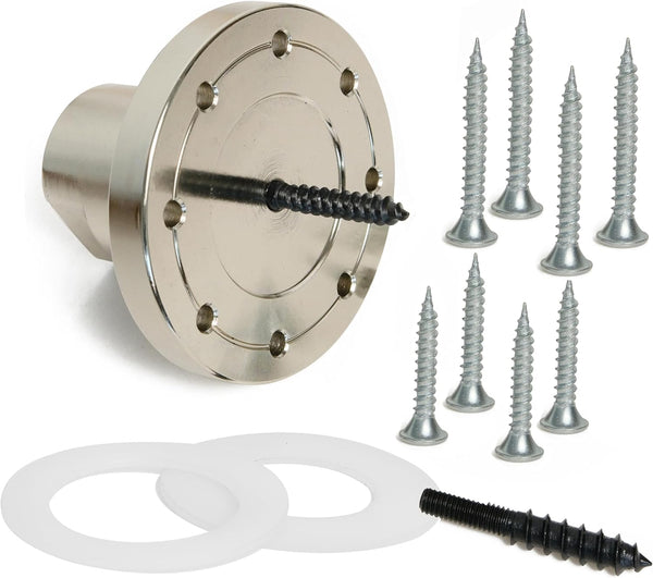 3" Woodworking Lathe Faceplate with Screw Chuck, Includes Two Nylon Washers for 1" x 8TPI Spindle