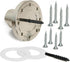 3" Woodworking Lathe Faceplate with Screw Chuck, Includes Two Nylon Washers for 1" x 8TPI Spindle