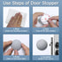 XoYoZo Door Stoppers Soft Rubber Crash Pad, Wall Protector Buffer Guard for Doorknob and Door Handle, Self Adhesive