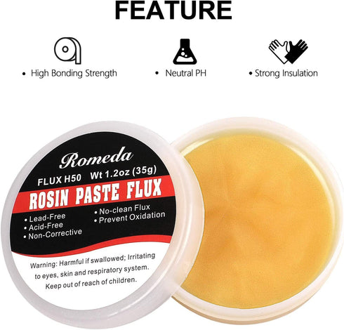 4 Jar Solder Flux, Rosin Soldering Flux Paste for Lead-Free Electronics Soldering DIY (1.2oz/35g in a Jar)