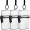 Outus Waterproof Case ID Card Holder, 3 Pieces Floating Sports Locker with Hanging Ring & Rope (Clear, 4.72 x 2.95 x