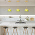 FONTA VERDE Vintage Pendant Lights Kitchen Island, Adjustable Brass Pendant Light Fixtures with Gradient Green Glass